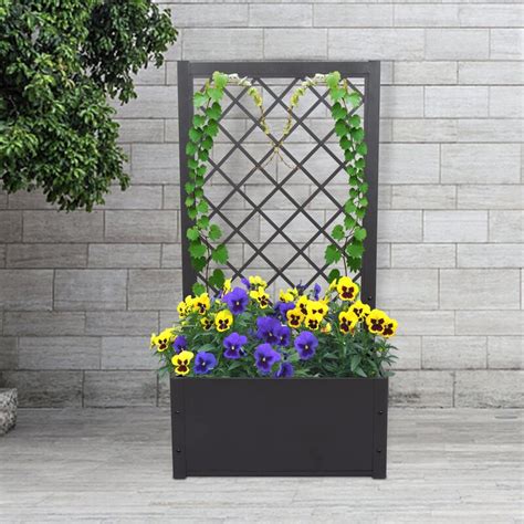 metal planter box with trellis|planter with trellis 150cm.